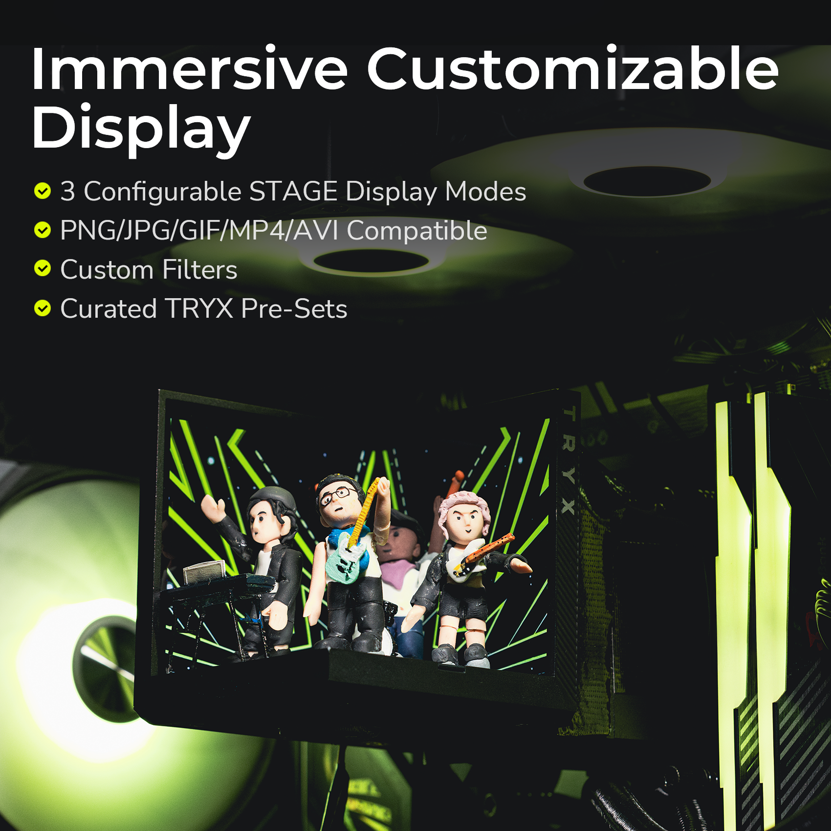 TRYX STAGE 360 4.0'' Dual-Screen AIO Cooler White