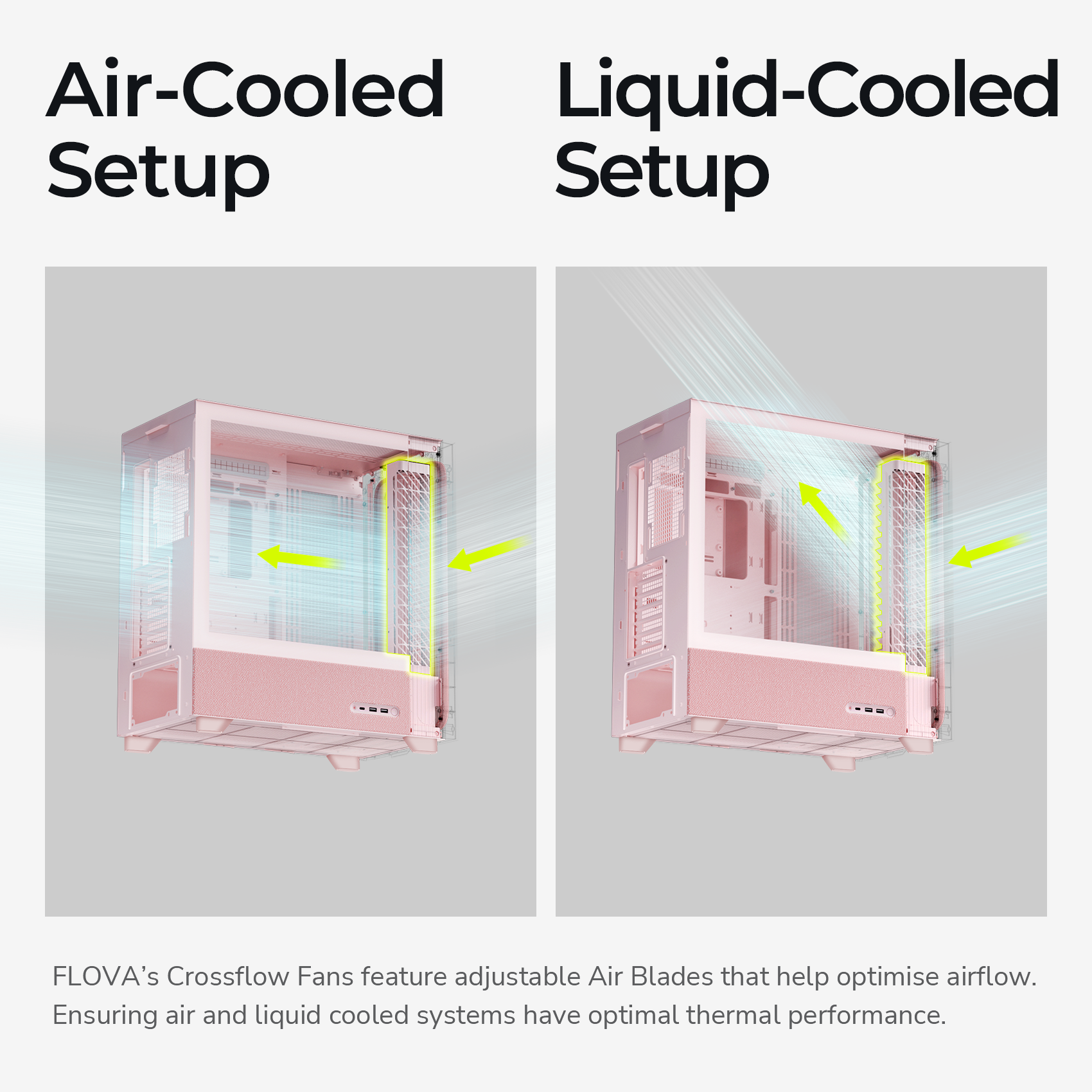 TRYX FLOVA Mid-Tower ATX PC Case Pink