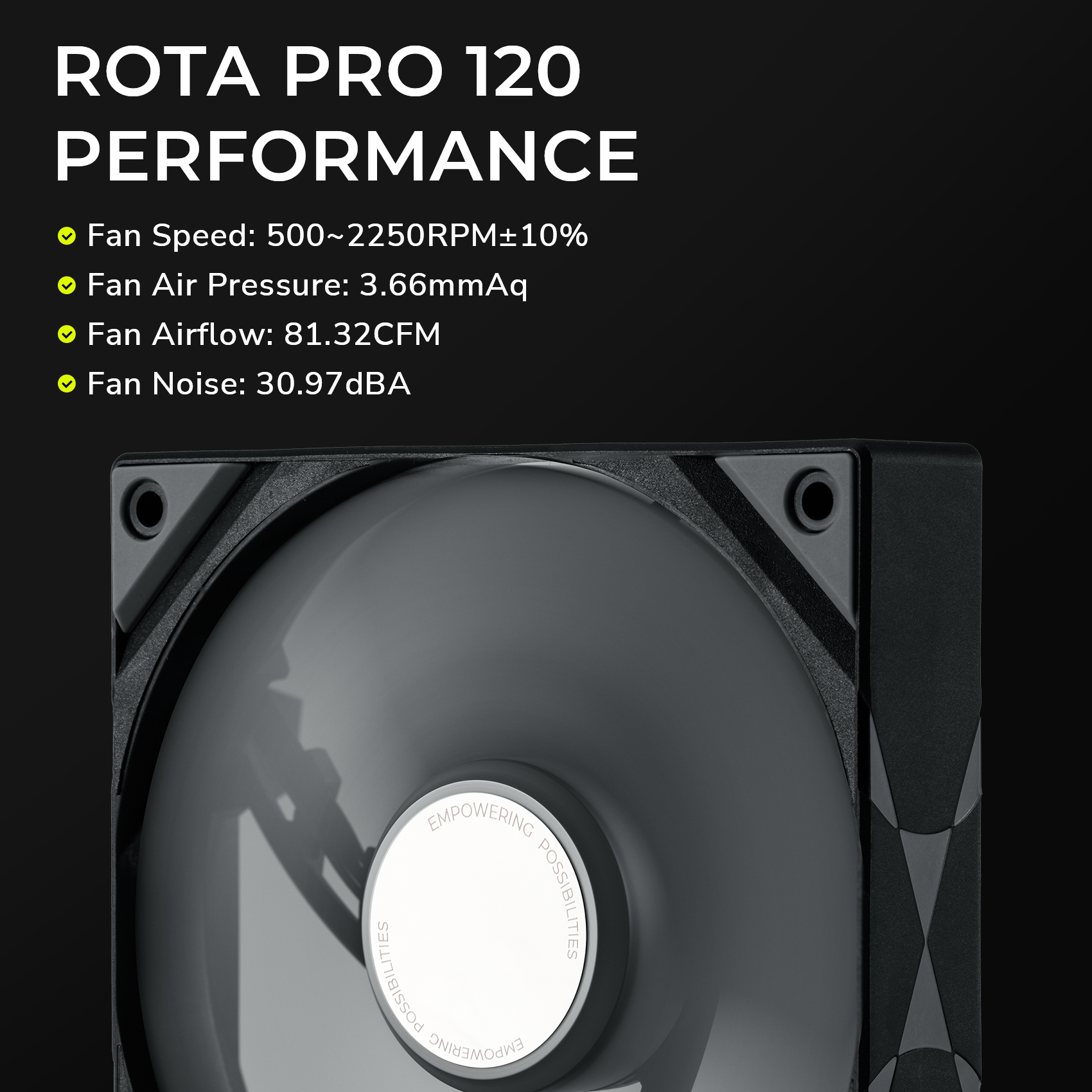 TRYX ROTA PRO 120mm Case Fan 4-Pin PWM LCP Material