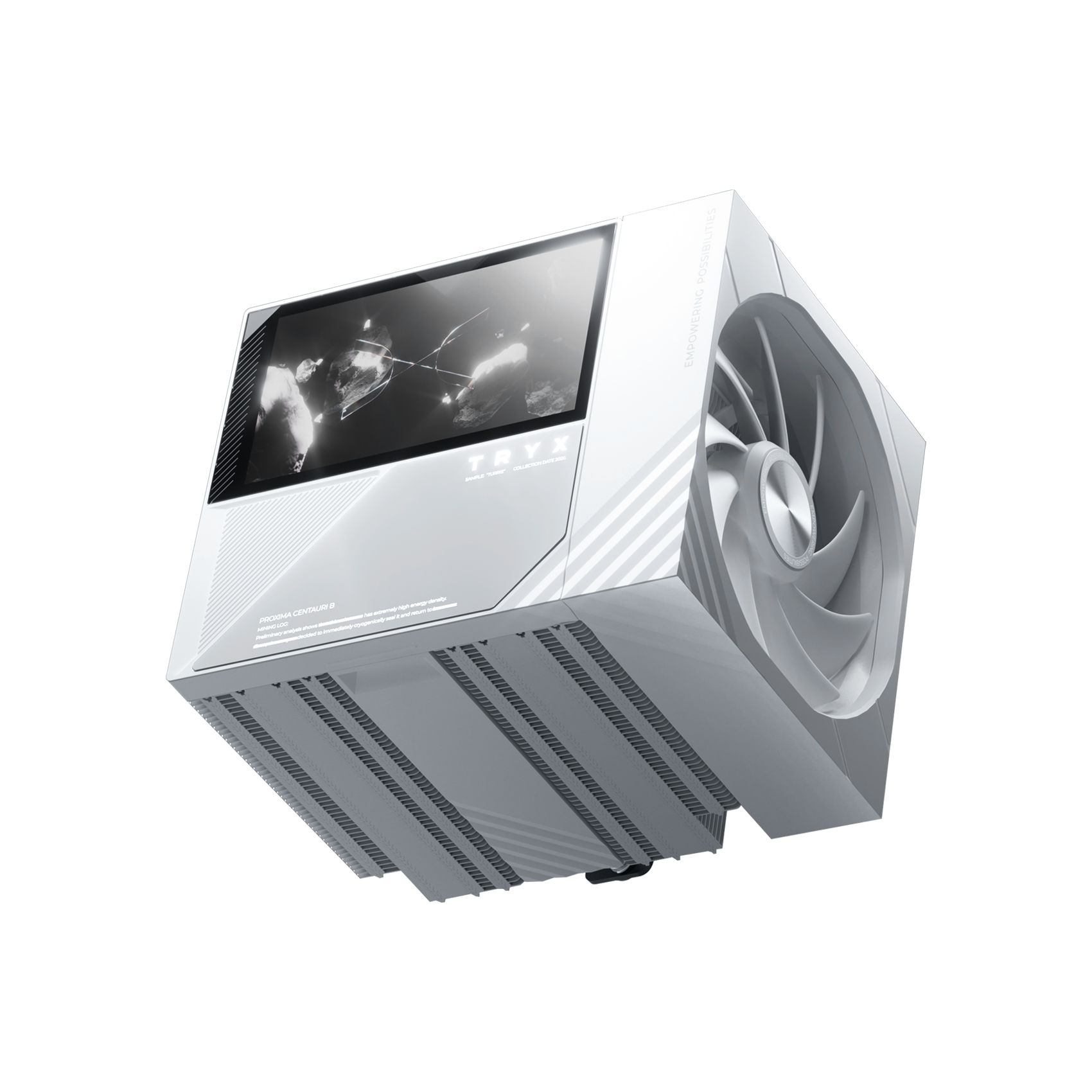 TRYX TURRIS 620 CPU Air Cooler 5.0" IPS Customizable Screen White