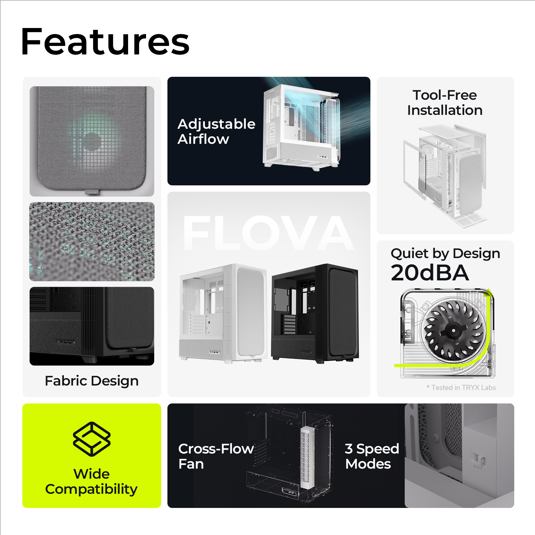 TRYX FLOVA Mid-Tower ATX PC Case