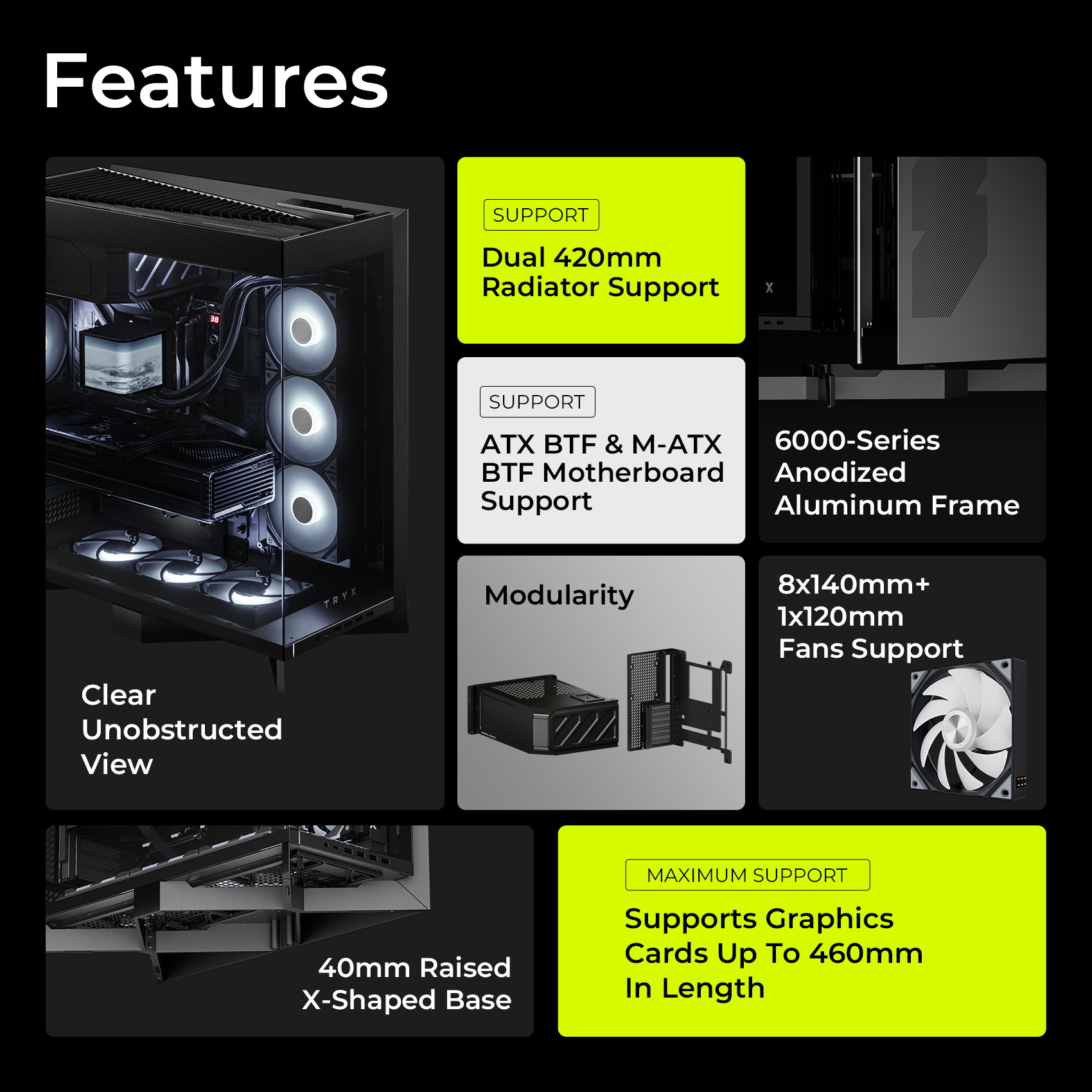 TRYX LUCA L70 ATX PC Case Black