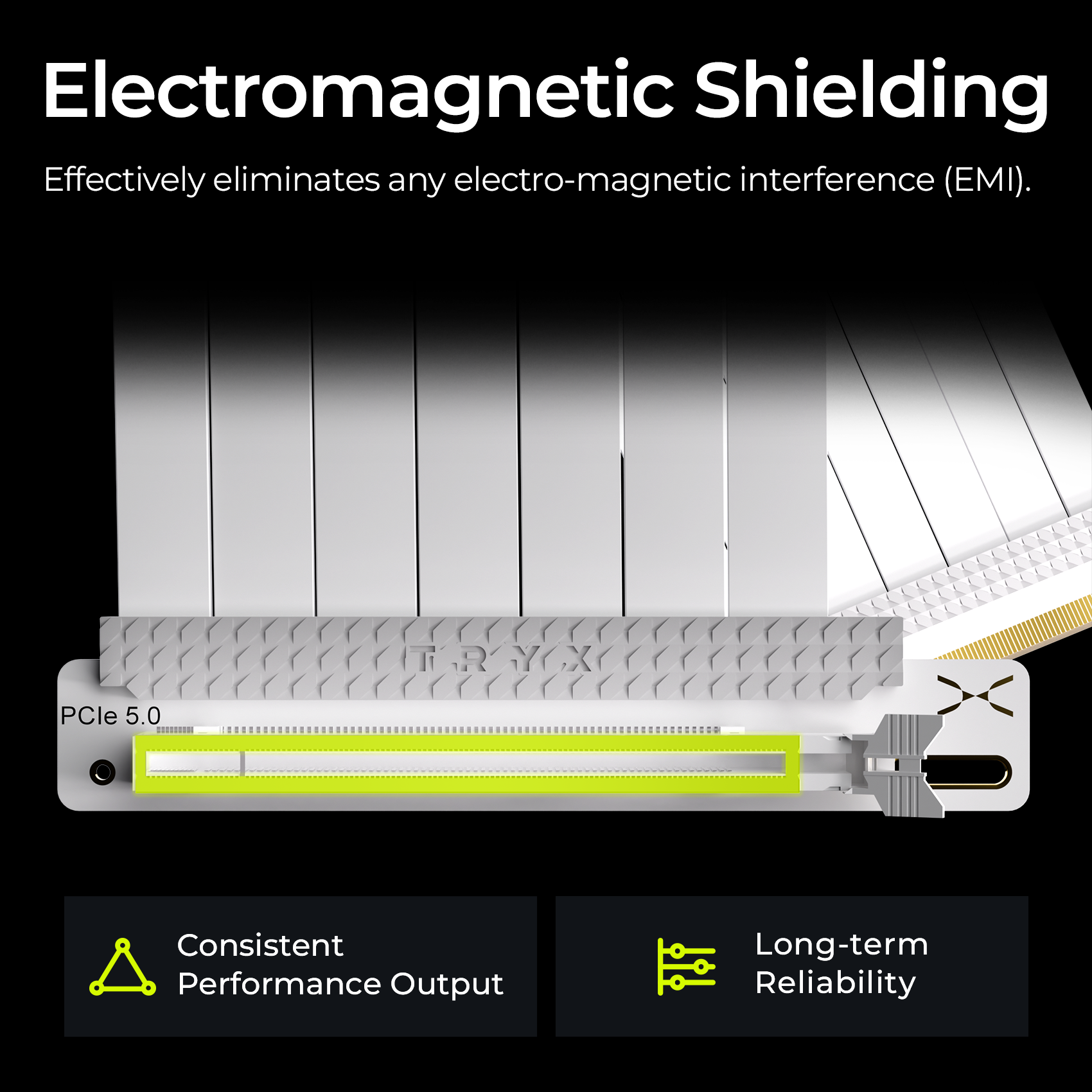 TRYX String PCIE 5.0 x 16 Riser Cable 300mm White