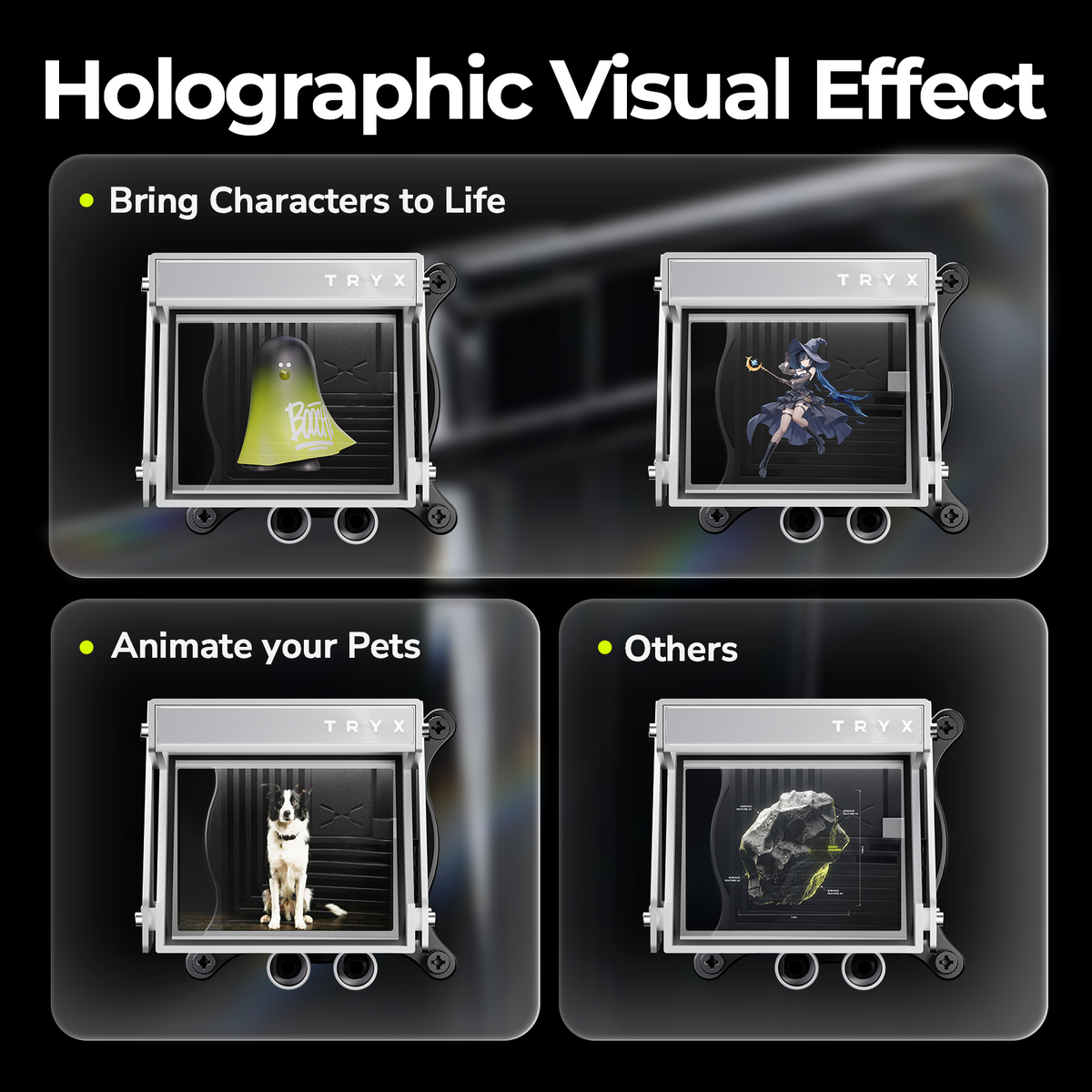 TRYX Holo 360mm AIO White Holographic Visual GIPHY Built-in Asetek 280w TDP