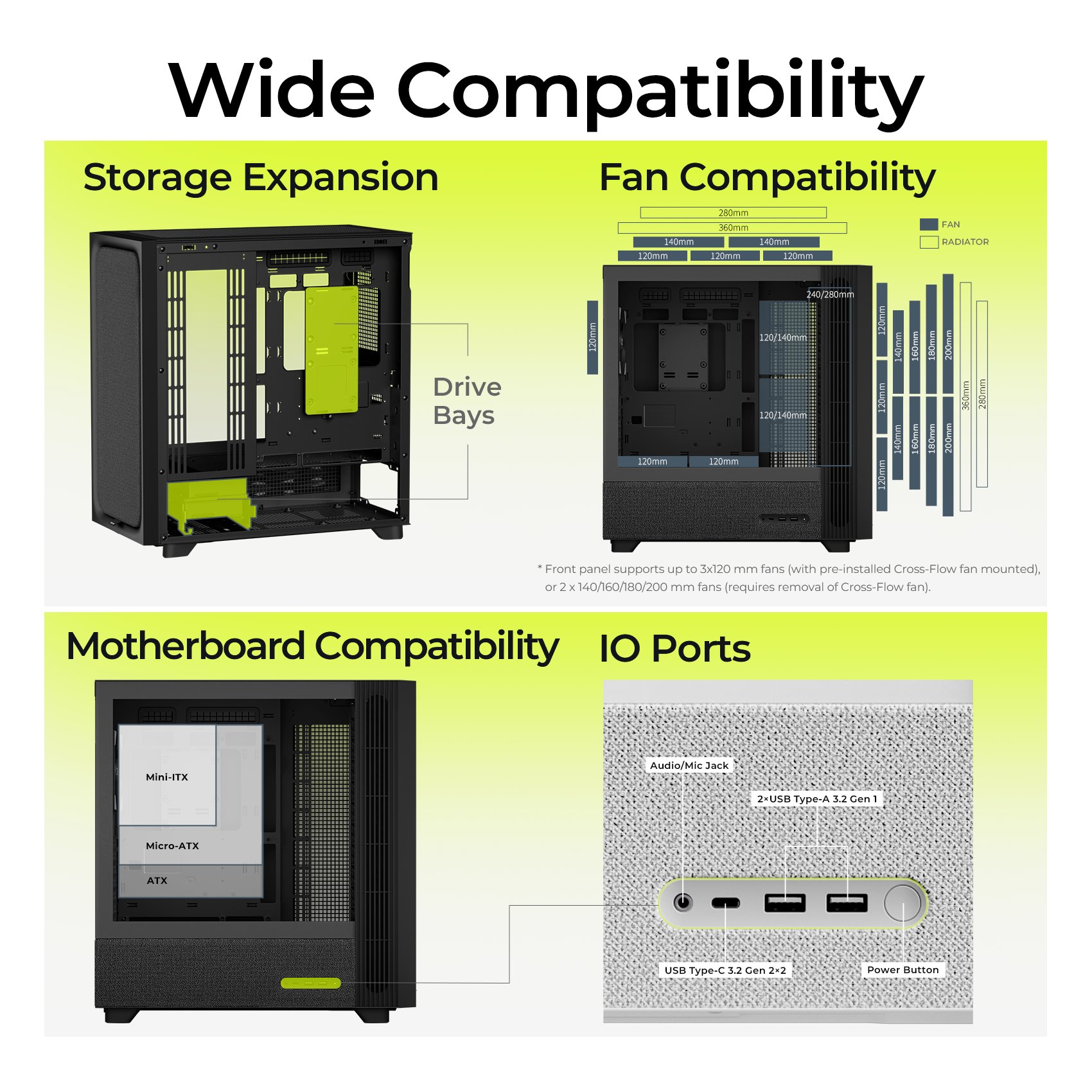 TRYX FLOVA Mid-Tower ATX PC Case White