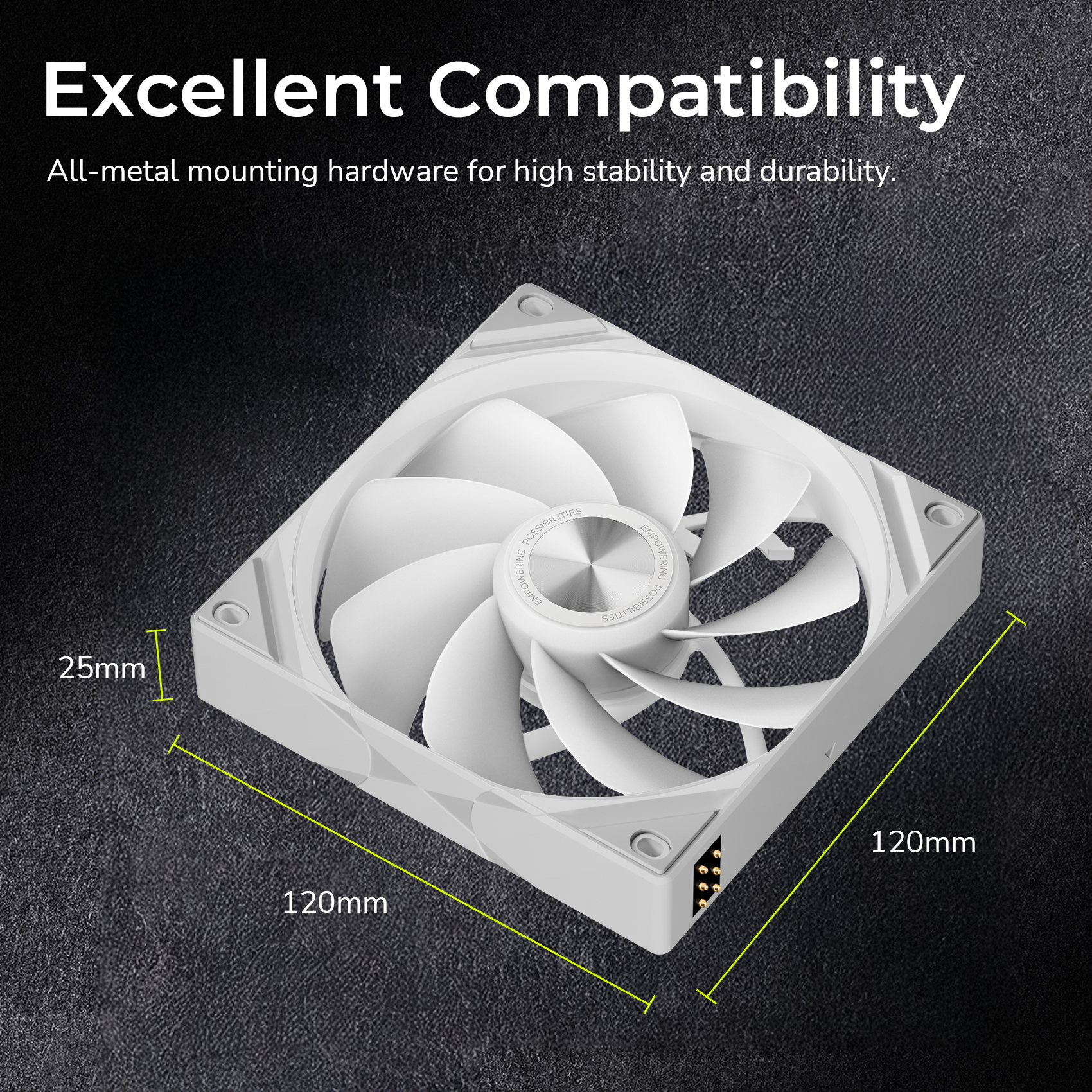 Tryx 120mm Case Fan Reverse Blade ARGB PC Computer Quiet Fan 3in1 White