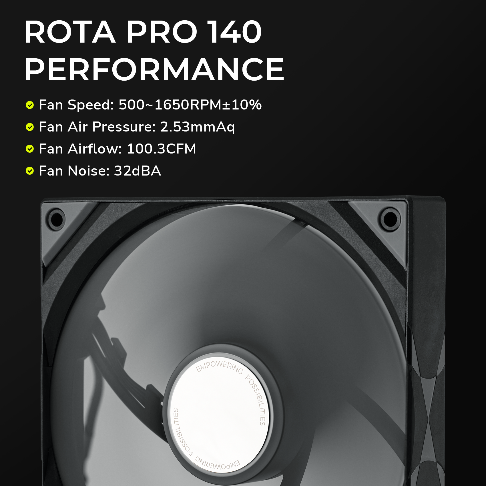 TRYX ROTA PRO 140mm Case Fan 4-Pin PWM LCP Material