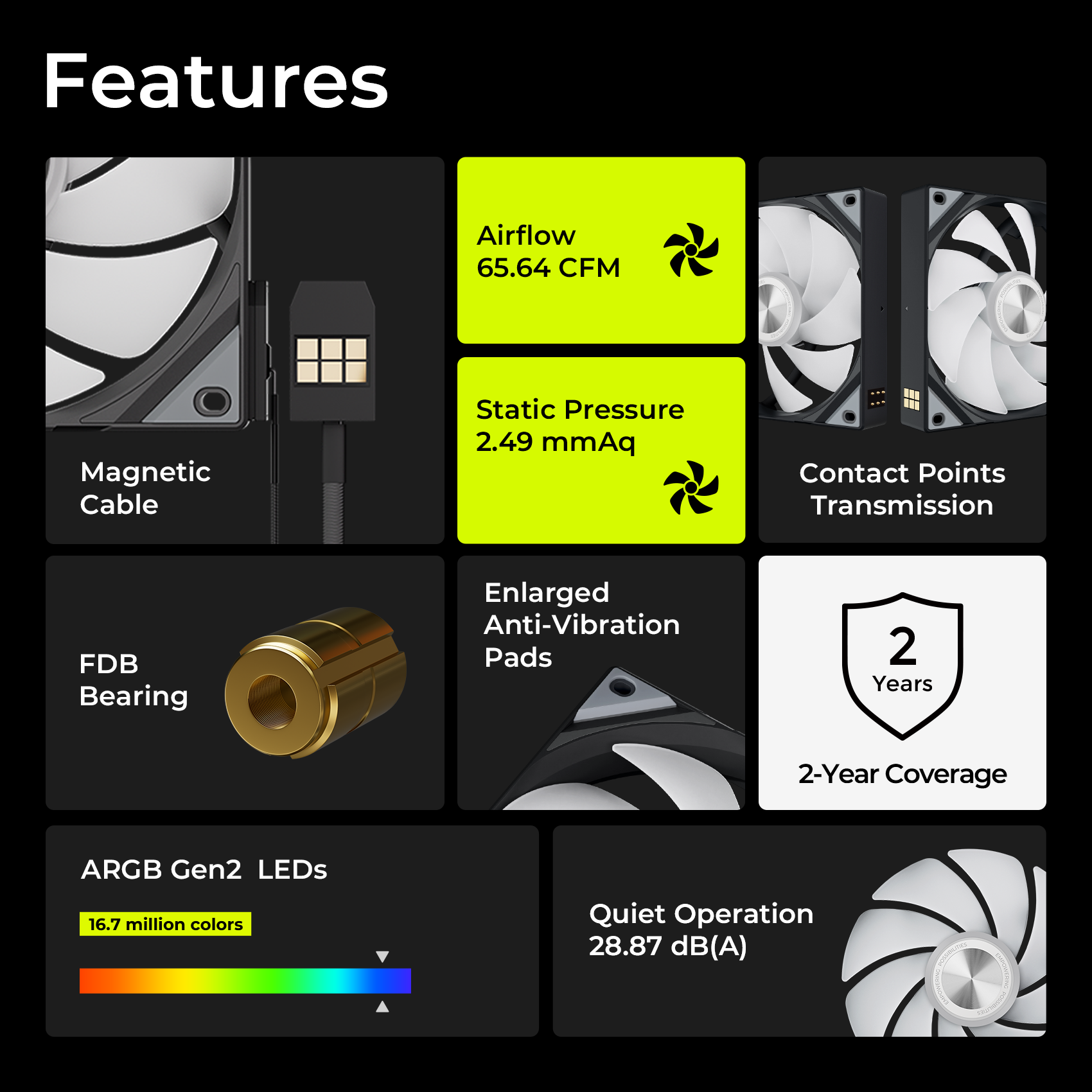 Tryx 120mm Case Fan 1pc Computer ARGB PC Fan