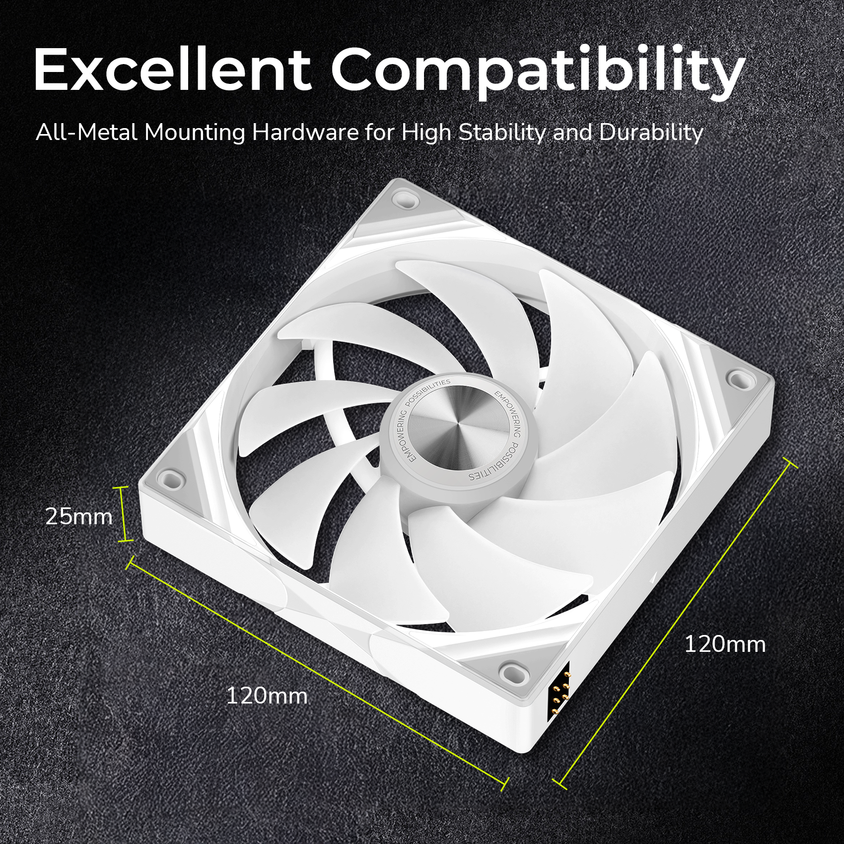 Tryx 120mm Case Fan 1pc Computer ARGB PC Fan White