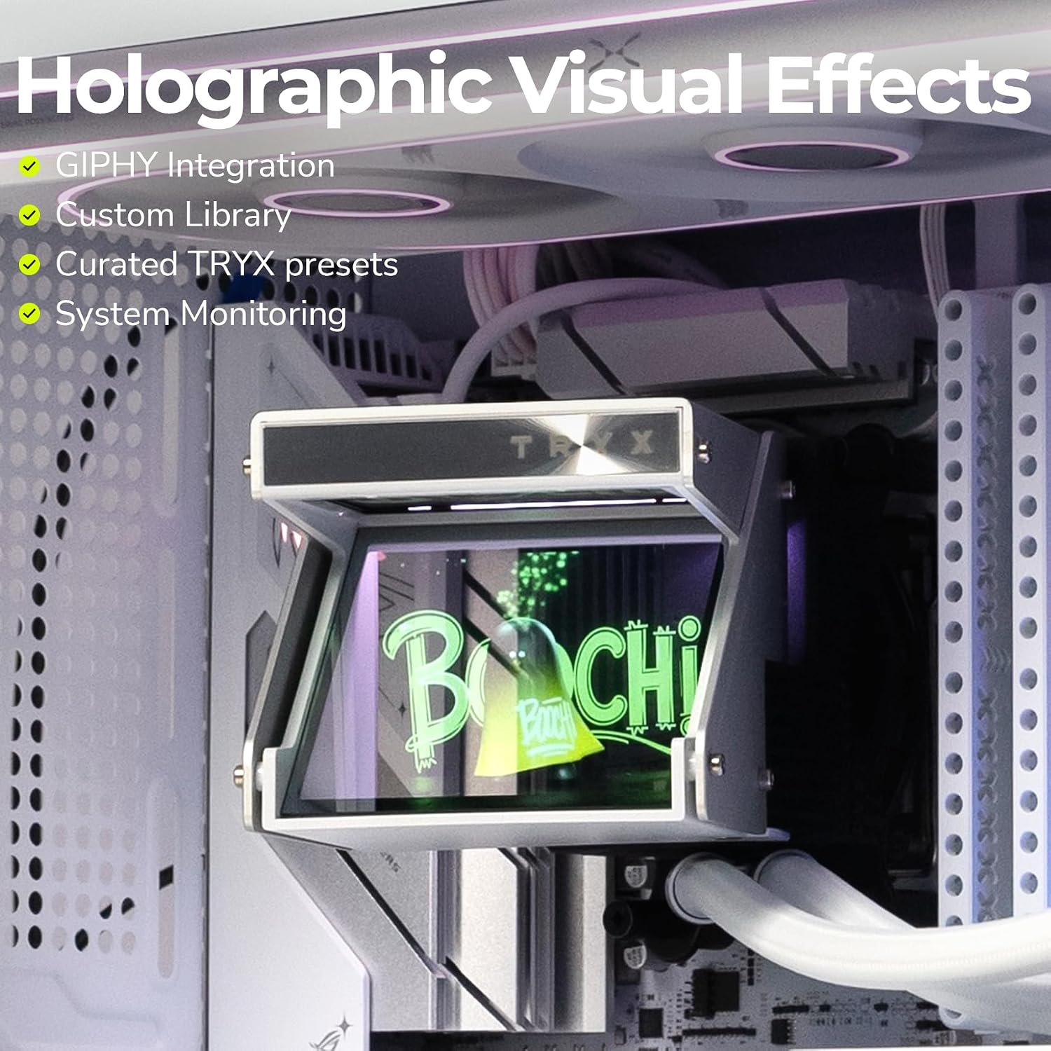 TRYX Holo 360mm AIO Holographic Visual Effect White